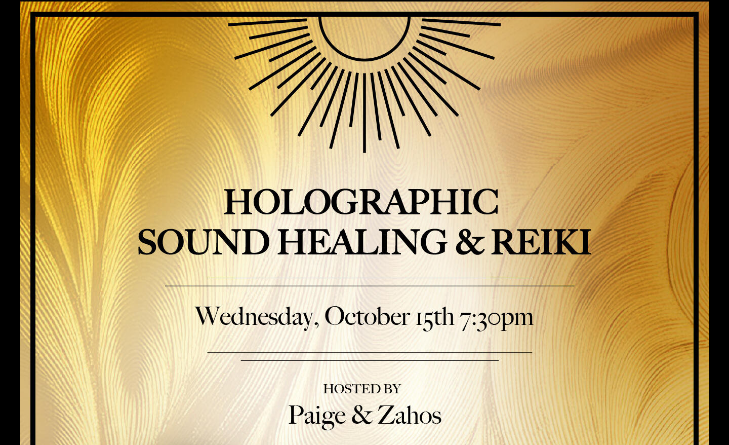 Holographic Surround Sound Healing + Reiki: bi-weekly